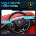 Lamborghini Aventador kids ride-on car red steering wheel with horn and music buttons