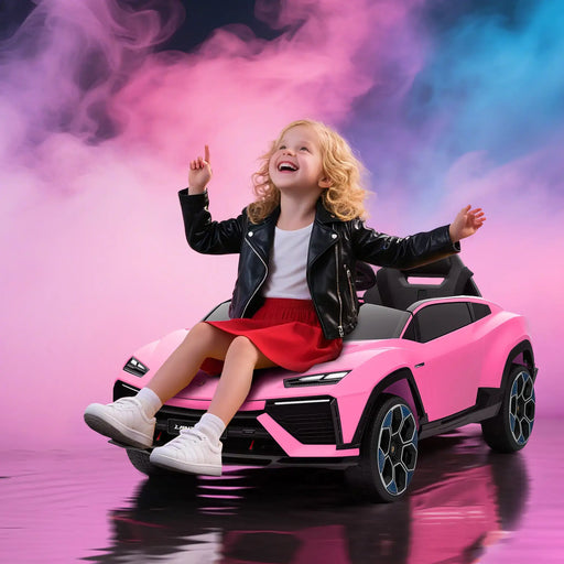 12V Licensed Lamborghini Kids Electric Ride-On Car – Pink | Parental Remote Control AIYAPLAY - Little and Giant Explorers AIYAPLAY