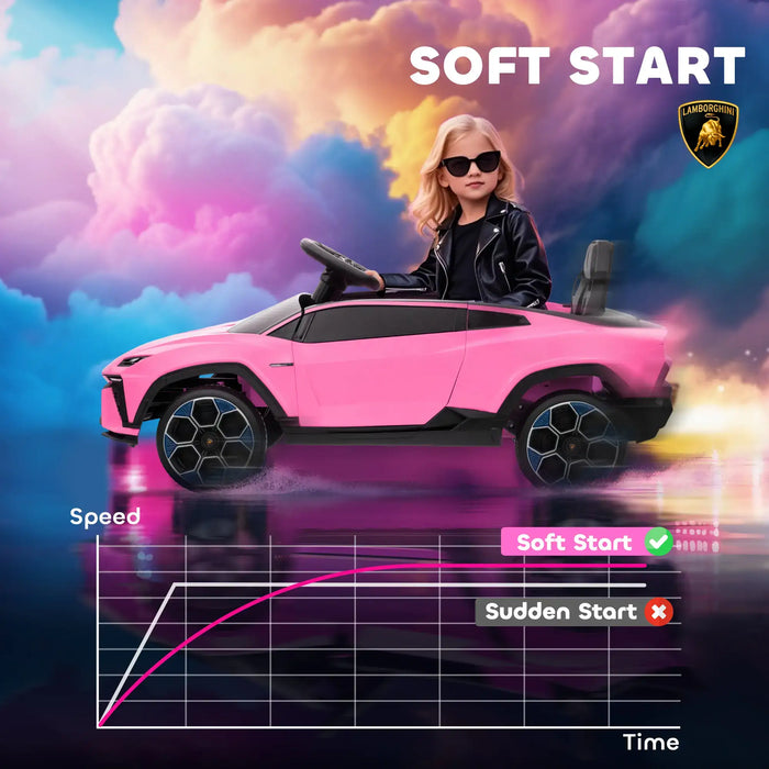 12V Licensed Lamborghini Kids Electric Ride-On Car – Pink | Parental Remote Control AIYAPLAY - Little and Giant Explorers AIYAPLAY