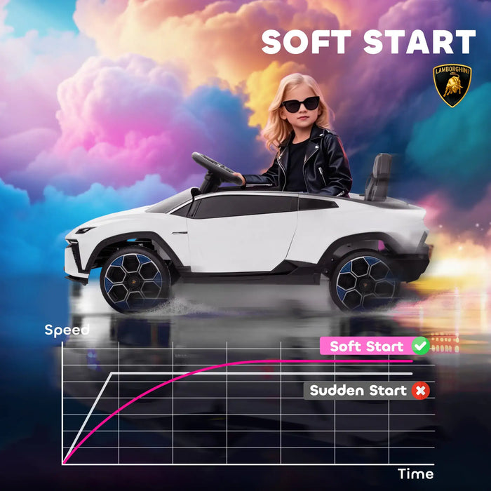 12V Licensed Lamborghini Kids Electric Ride-On Car – White | Parental Remote Control AIYAPLAY - Little and Giant Explorers AIYAPLAY