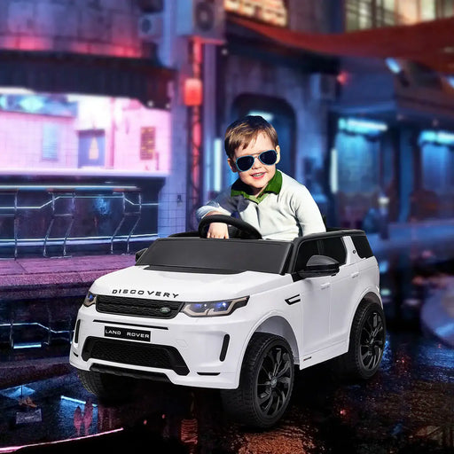 12V Licensed Land Rover Discovery Sport Kids Ride-On Car - White | Remote and Manual Control AIYAPLAY - Little and Giant Explorers AIYAPLAY