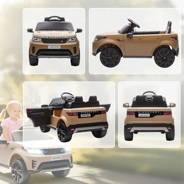 12V Licensed Land Rover Kids Electric Ride-On Car - Khaki | Remote Control and LED Lights AIYAPLAY - Little and Giant Explorers AIYAPLAY