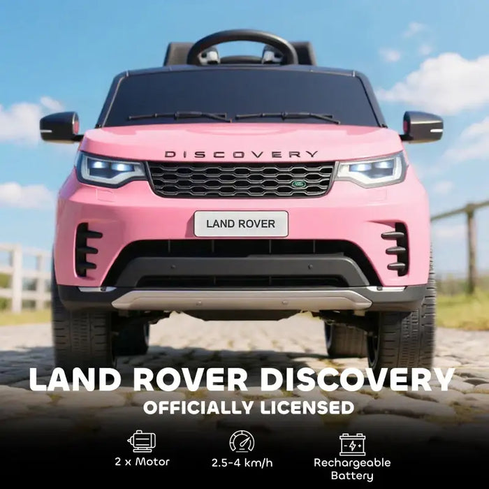 12V Licensed Land Rover Kids Electric Ride-On Car - Pink | Remote Control and LED Lights AIYAPLAY - Little and Giant Explorers AIYAPLAY