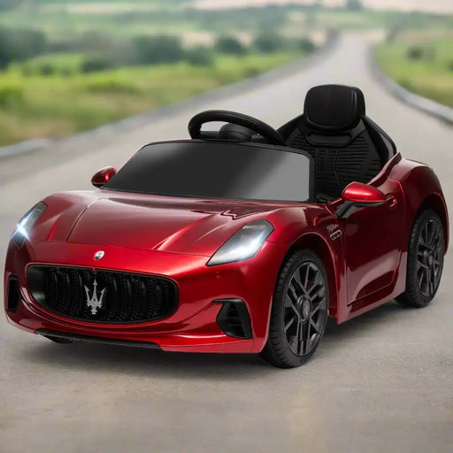 Kids Licensed Maserati Gran Turismo Folgore in Wine Red 12V - Little and Giant Explorers AIYAPLAY