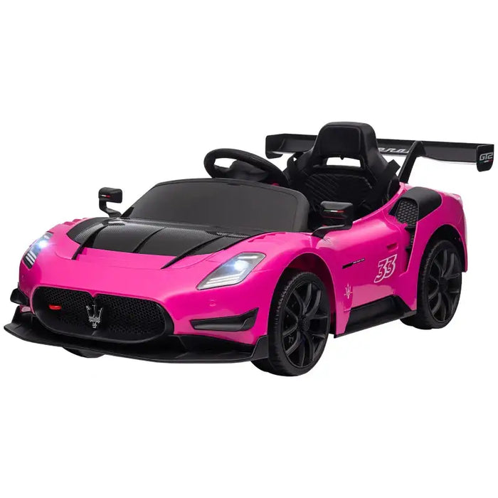 12V Licensed Maserati GT2 Kids Electric Ride-On Car - Pink | Shock-Absorbing Wheels and Music AIYAPLAY - Little and Giant Explorers AIYAPLAY