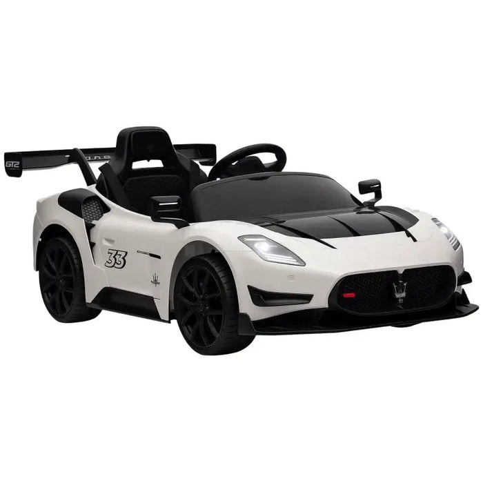 12V Licensed Maserati GT2 Kids Electric Ride-On Car - White | Remote Control and Lights AIYAPLAY - Little and Giant Explorers AIYAPLAY