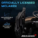 Black licensed McLaren kids electric ride-on car with butterfly doors and rechargeable battery