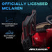 Red licensed McLaren kids ride-on car with butterfly doors and rechargeable battery