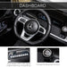 Mercedes-Benz G500 kids ride-on jeep dashboard with steering wheel, controls, MP3 USB panel, and forward-reverse button
