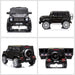 Black 12V Mercedes-Benz G500 kids ride-on jeep shown from front, side, and rear angles