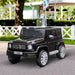 Black 12V Mercedes-Benz G500 kids ride on jeep toy car outdoors on pavement
