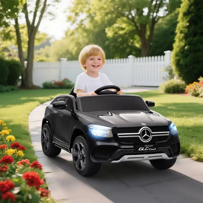 12V Licensed Mercedes-Benz GLC Coupe Kids Ride-On Car - Black | LED Lights and Music AIYAPLAY - Little and Giant Explorers AIYAPLAY