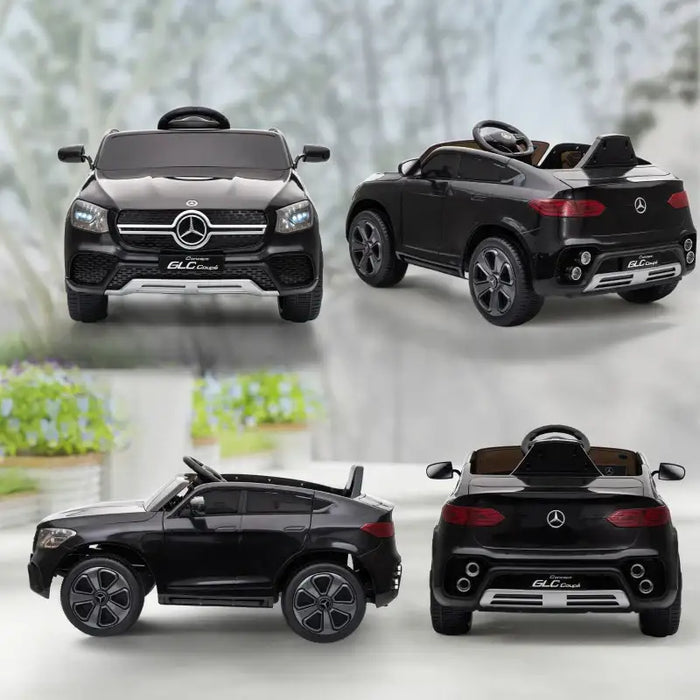 12V Licensed Mercedes-Benz GLC Coupe Kids Ride-On Car - Black | LED Lights and Music AIYAPLAY - Little and Giant Explorers AIYAPLAY