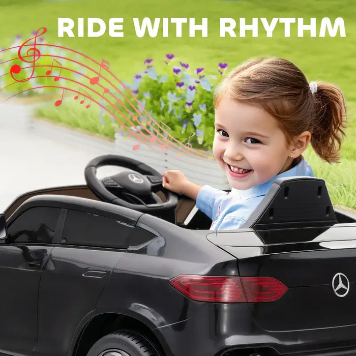 12V Licensed Mercedes-Benz GLC Coupe Kids Ride-On Car - Black | LED Lights and Music AIYAPLAY - Little and Giant Explorers AIYAPLAY