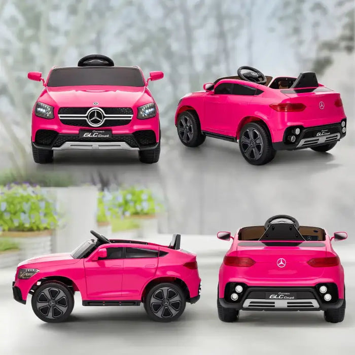 12V Licensed Mercedes-Benz GLC Coupe Kids Ride-On Car - Pink | LED Lights and Music AIYAPLAY - Little and Giant Explorers AIYAPLAY