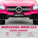 12V Licensed Mercedes-Benz GLC Coupe Kids Ride-On Car - Pink | LED Lights and Music AIYAPLAY - Little and Giant Explorers AIYAPLAY