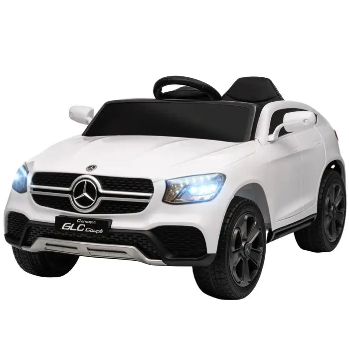 12V Licensed Mercedes-Benz GLC Coupe Kids Ride-On Car - White | LED Lights and Music AIYAPLAY - Little and Giant Explorers AIYAPLAY