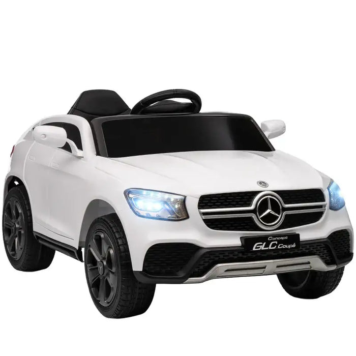 12V Licensed Mercedes-Benz GLC Coupe Kids Ride-On Car - White | LED Lights and Music AIYAPLAY - Little and Giant Explorers AIYAPLAY