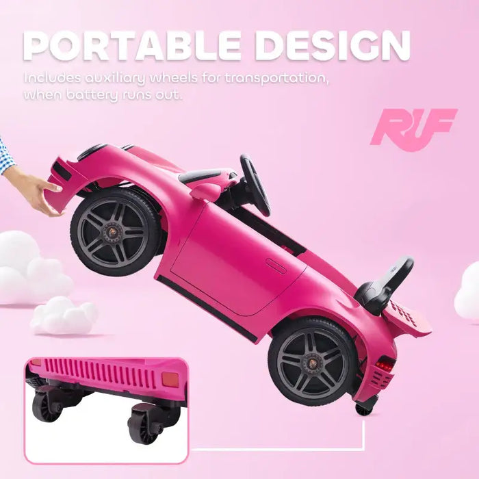 12V Licensed RUF CTR 2017 Kids Ride-On Car - Pink | Dual Motors and Remote Control AIYAPLAY - Little and Giant Explorers AIYAPLAY