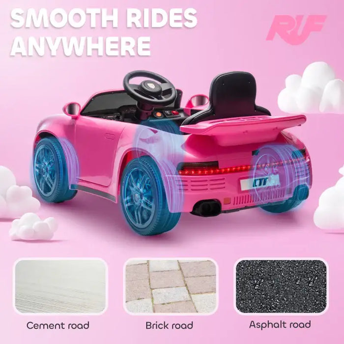 12V Licensed RUF CTR 2017 Kids Ride-On Car - Pink | Dual Motors and Remote Control AIYAPLAY - Little and Giant Explorers AIYAPLAY