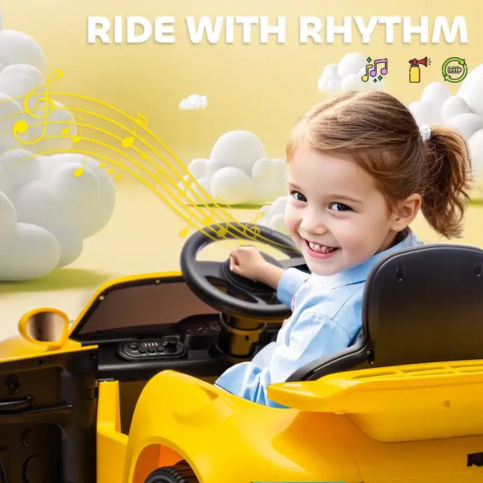 12V Licensed RUF CTR 2017 Kids Ride-On Car - Yellow | Dual Motors and Remote Control AIYAPLAY - Little and Giant Explorers AIYAPLAY