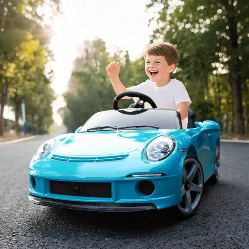 12V Licensed RUF GT Kids Ride-On Car - Blue | Remote Control and Suspension AIYAPLAY - Little and Giant Explorers AIYAPLAY