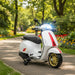 12V Licensed Vespa Kids Electric Motorbike – White | FM Radio and Training Wheels AIYAPLAY - Little and Giant Explorers