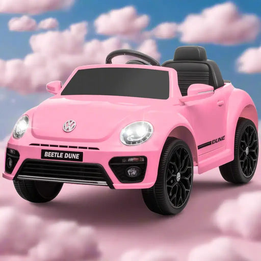 Kids Licensed Volkswagen Beetle with Soft Start in Pink 12V - Little and Giant Explorers AIYAPLAY