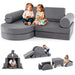 13-Piece Kids Modular Foam Play Couch Set – Grey | Modular Play COSTWAY - Little and Giant Explorers Costway