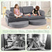 13-Piece Kids Modular Foam Play Couch Set – Grey | Modular Play COSTWAY - Little and Giant Explorers Costway