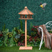130cm Wooden Outdoor Bird Feeder Table | House-Shaped Garden Feeding Station PAWHUT - Little and Giant Explorers PawHut
