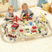 133-Piece Wooden Train Set | Battery-Powered Toy Train with Working Crane AIYAPLAY - Little and Giant Explorers