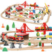 133-Piece Wooden Train Set | Battery-Powered Toy Train with Working Crane AIYAPLAY - Little and Giant Explorers