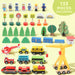 133-Piece Wooden Train Set | Battery-Powered Toy Train with Working Crane AIYAPLAY - Little and Giant Explorers