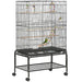 133cm Large Bird Flight Cage – Steel Parakeet and Finch Cage | Perches and Toys PAWHUT - Little and Giant Explorers PawHut