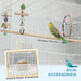 133cm Large Bird Flight Cage with Stand – White | Indoor Parrot, Budgie and Canary Cage PAWHUT - Little and Giant Explorers PawHut