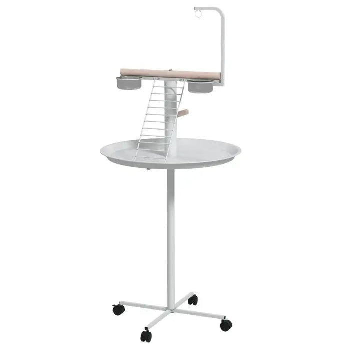 138cm Bird Feeding Table – Mobile Parrot Stand | Perches, Ladder and Toy Hanger PAWHUT - Little and Giant Explorers PawHut