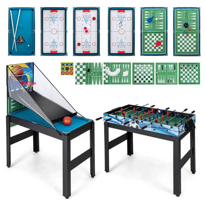 14-in-1 Multi-Game Table | Foosball, Basketball, Billiards, Table Tennis and More COSTWAY - Little and Giant Explorers Costway