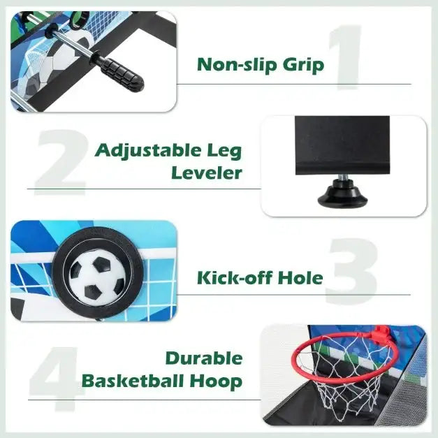 14-in-1 Multi-Game Table | Foosball, Basketball, Billiards, Table Tennis and More COSTWAY - Little and Giant Explorers Costway