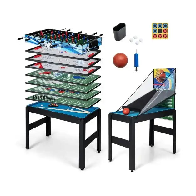 14-in-1 Multi-Game Table | Foosball, Basketball, Billiards, Table Tennis and More COSTWAY - Little and Giant Explorers Costway