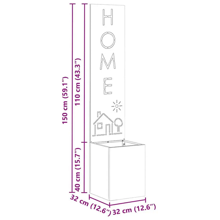 140cm Decorative Garden Privacy Screen – Black | Modern Matte Finish VIDAXL - Little and Giant Explorers vidaXL