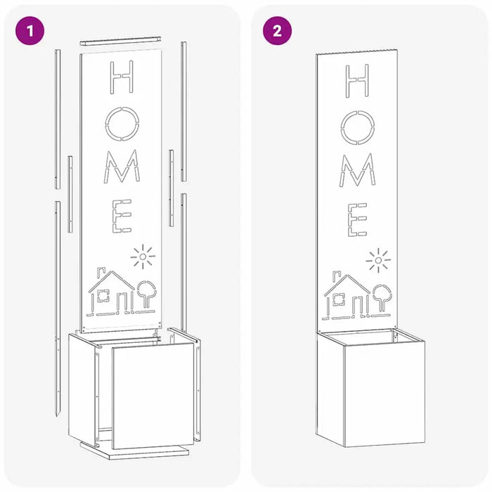 140cm Decorative Garden Privacy Screen – Rusty Weathering - Ornamental Inlays VIDAXL - Little and Giant Explorers vidaXL