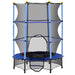 Kids Trampoline with Safety Net | Blue with Spring-Free Bungee Design - Little and Giant Explorers HOMCOM