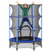 Kids Trampoline with Safety Net | Blue with Spring-Free Bungee Design - Little and Giant Explorers HOMCOM