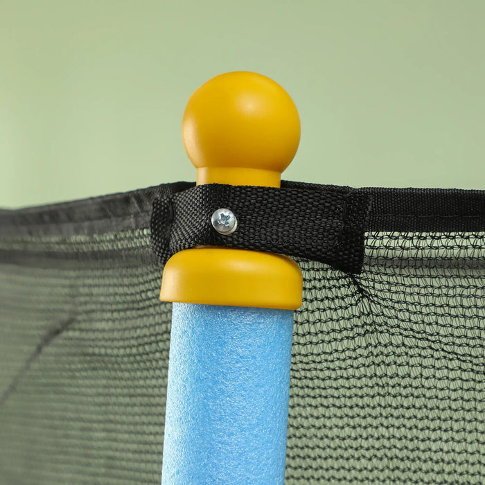 Kids Trampoline with Safety Net | Blue with Spring-Free Bungee Design - Little and Giant Explorers HOMCOM