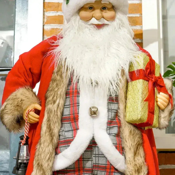 Life Size Animated Santa Claus with Sound Activation and Festive Music 141cm - Little and Giant Explorers HOMCOM