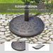 14kg Resin Parasol Base – Antique Bronze Finish | Fits 38mm and 48mm Poles OUTSUNNY - Little and Giant Explorers Outsunny