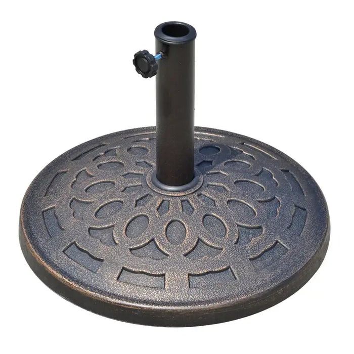14kg Resin Parasol Base – Antique Bronze Finish | Fits 38mm and 48mm Poles OUTSUNNY - Little and Giant Explorers Outsunny