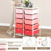 15-Drawer Rolling Storage Cart – Pink | Plastic Drawers - Metal Frame and Wheels COSTWAY - Little and Giant Explorers Costway