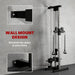 Gym equipment with wall mount design feature on a gray background